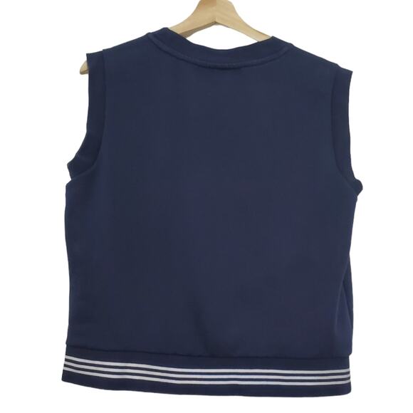 Adidas | Sleeveless Cropped Sweatshirt French Terry Tank Top - Picture 2 of 9